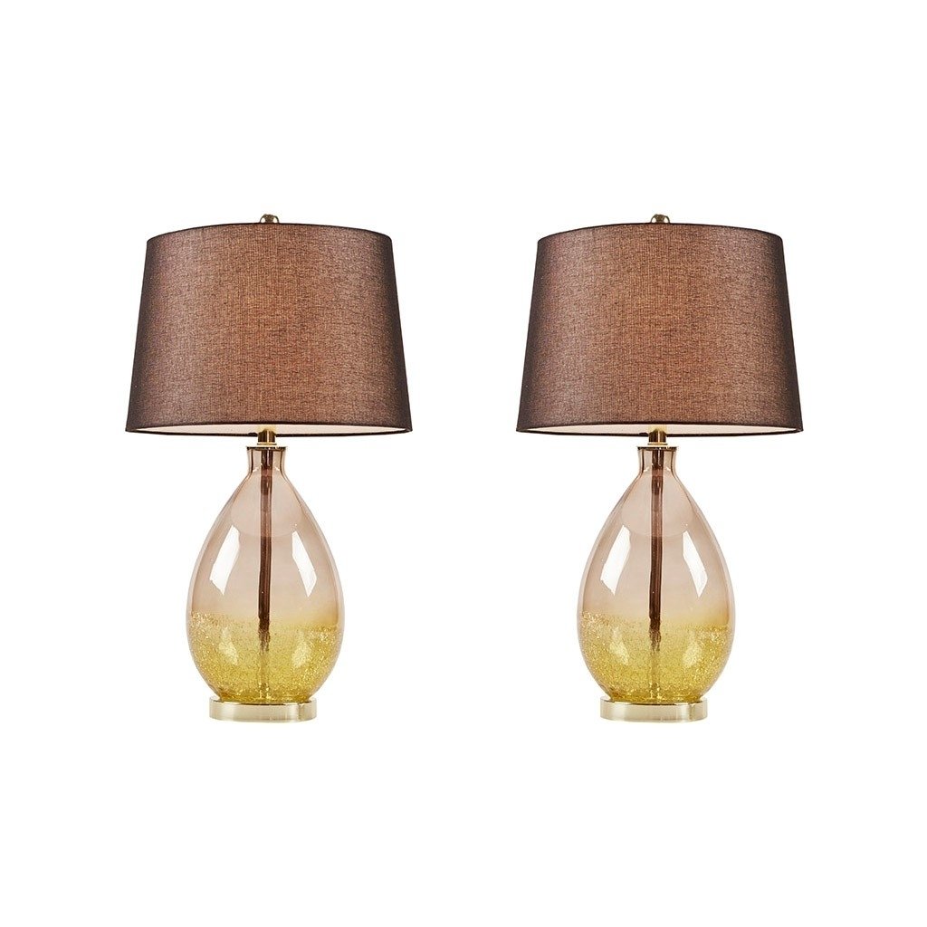 Gracie Mills Serrano Set of 2 Glass Table Lamps - GRACE-11523 Image 1