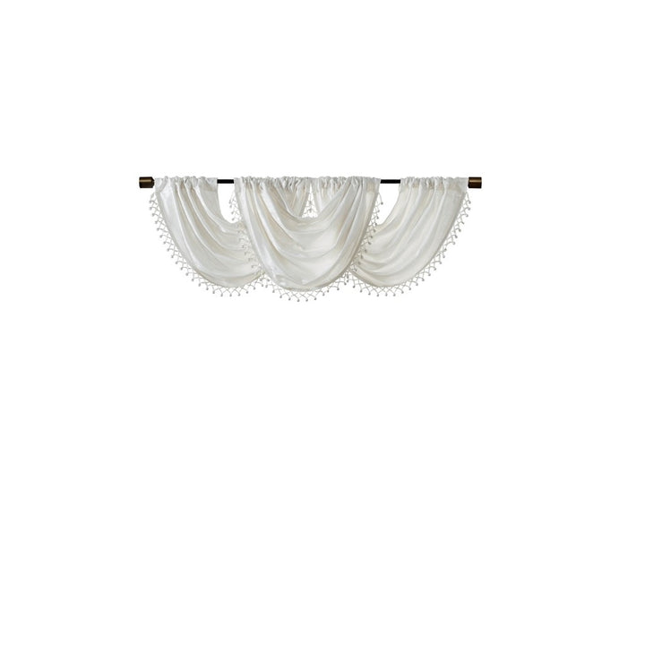 Gracie Mills Soraya Contemporary Embellished Trim Marble Jacquard Valance - GRACE-11714 Image 4