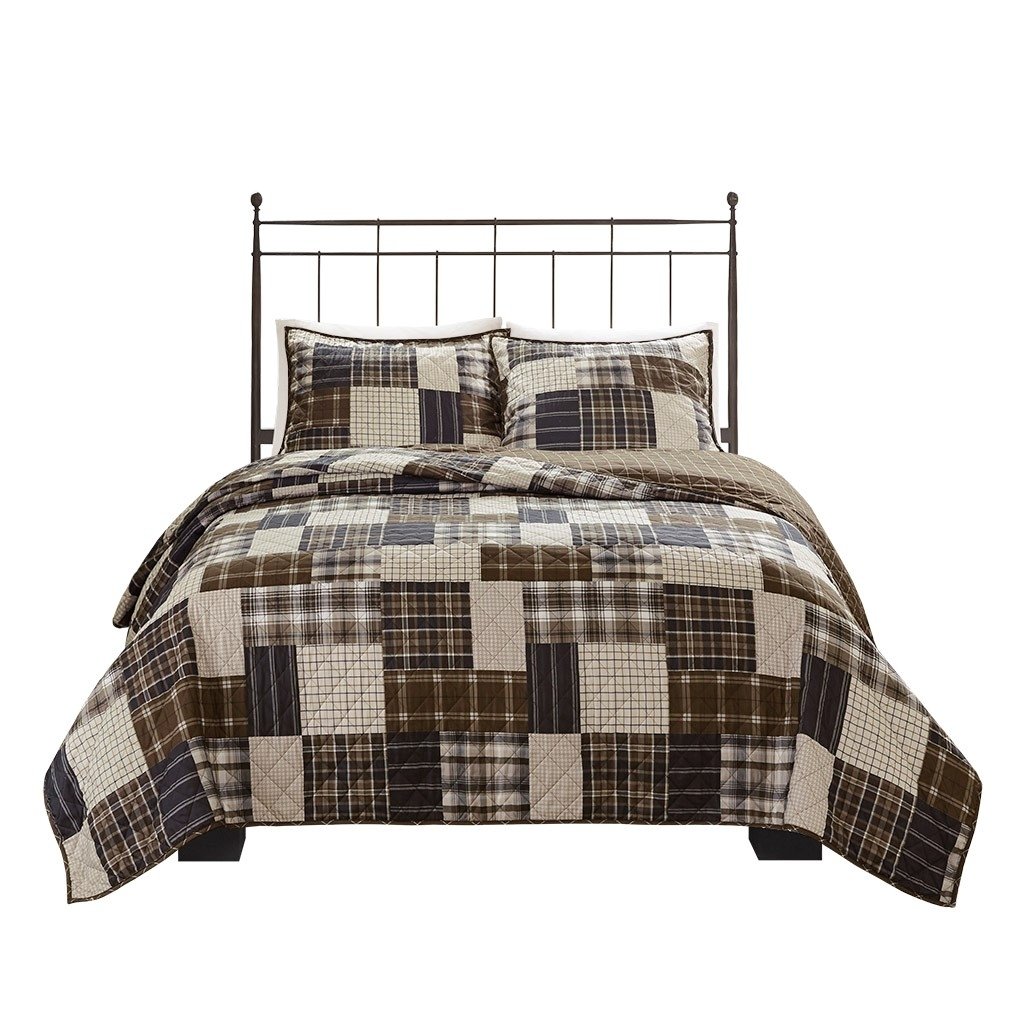 Gracie Mills Otha 3 Peice Plaid Reversible Quilt Set - GRACE-11953 Image 1