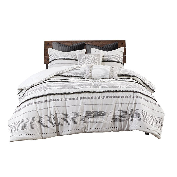 Gracie Mills Hogan Boho Cotton Printed Comforter Set with Trims - GRACE-12090 Image 1