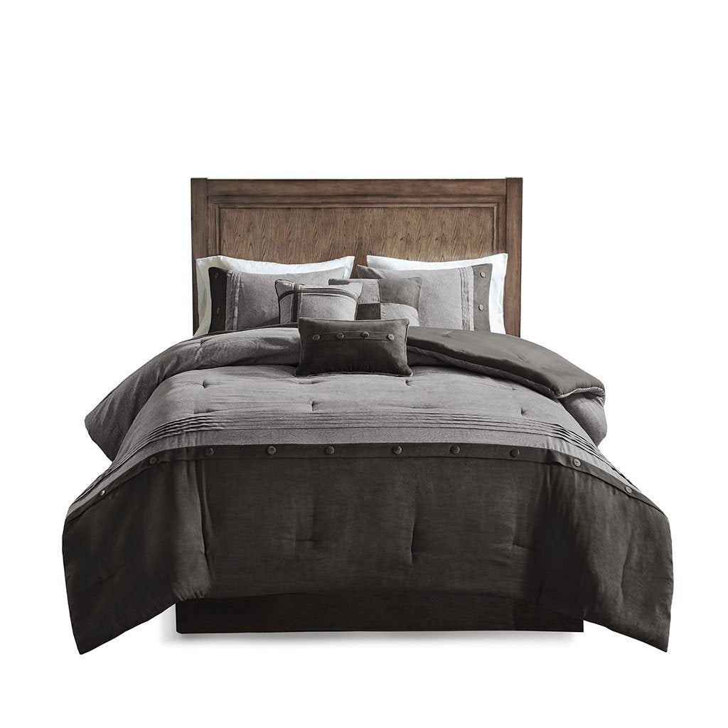 Gracie Mills Maldonado 7-Piece Rustic Faux Suede Comforter Set - GRACE-12138 Image 1