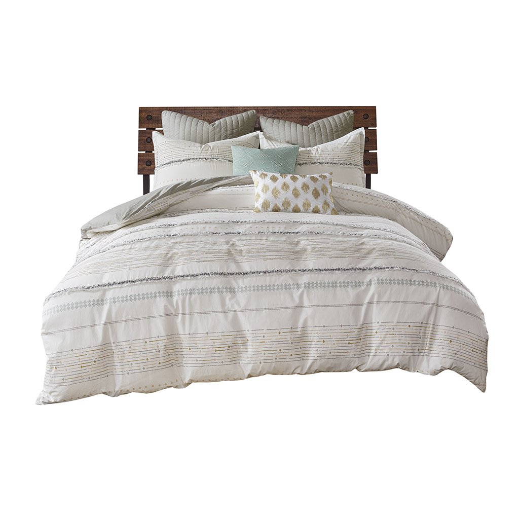 Gracie Mills Hogan Boho Chic Cotton Duvet Cover Set with Tassels - GRACE-12091 Image 1