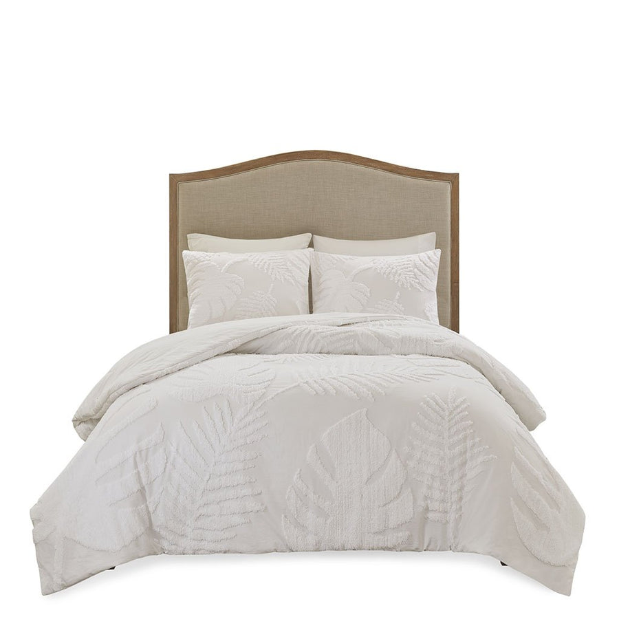Gracie Mills Domenic 3-Piece Coastal Breeze Tufted Cotton Chenille Palm Comforter Set - GRACE-12300 Image 1