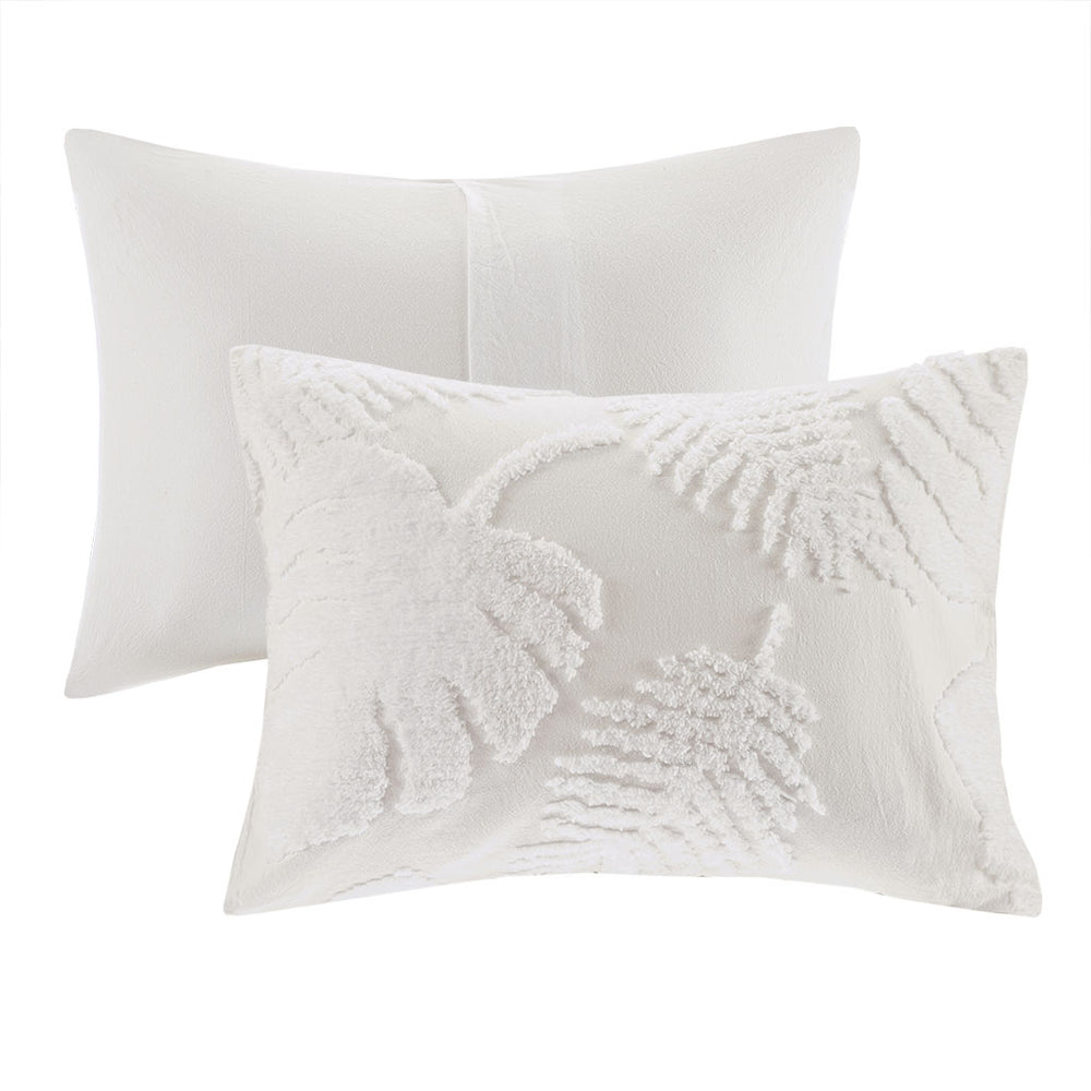 Gracie Mills Domenic 3-Piece Coastal Breeze Tufted Cotton Chenille Palm Comforter Set - GRACE-12300 Image 2