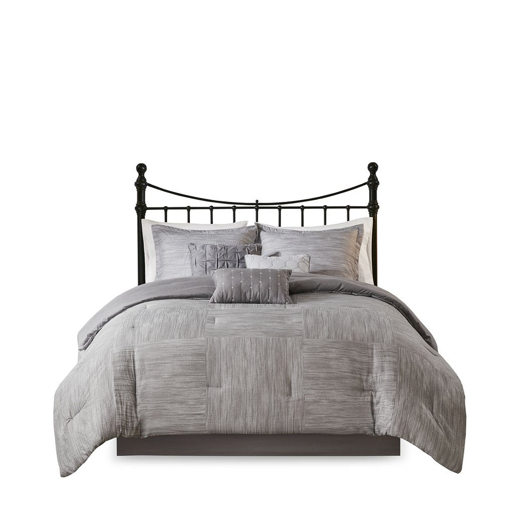 Gracie Mills Tabatha Modern 7-Piece Printed Seersucker Comforter Set - GRACE-12602 Image 1