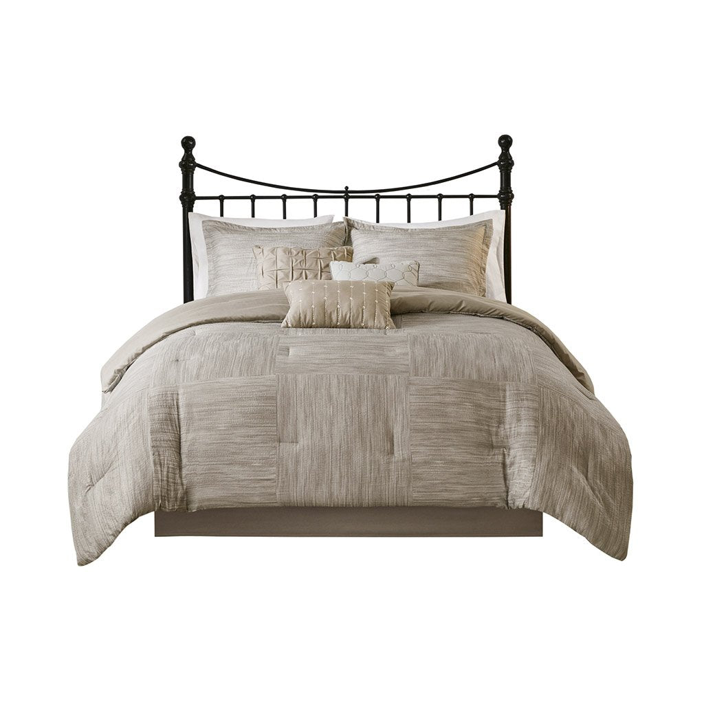 Gracie Mills Tabatha Modern 7-Piece Printed Seersucker Comforter Set - GRACE-12602 Image 1