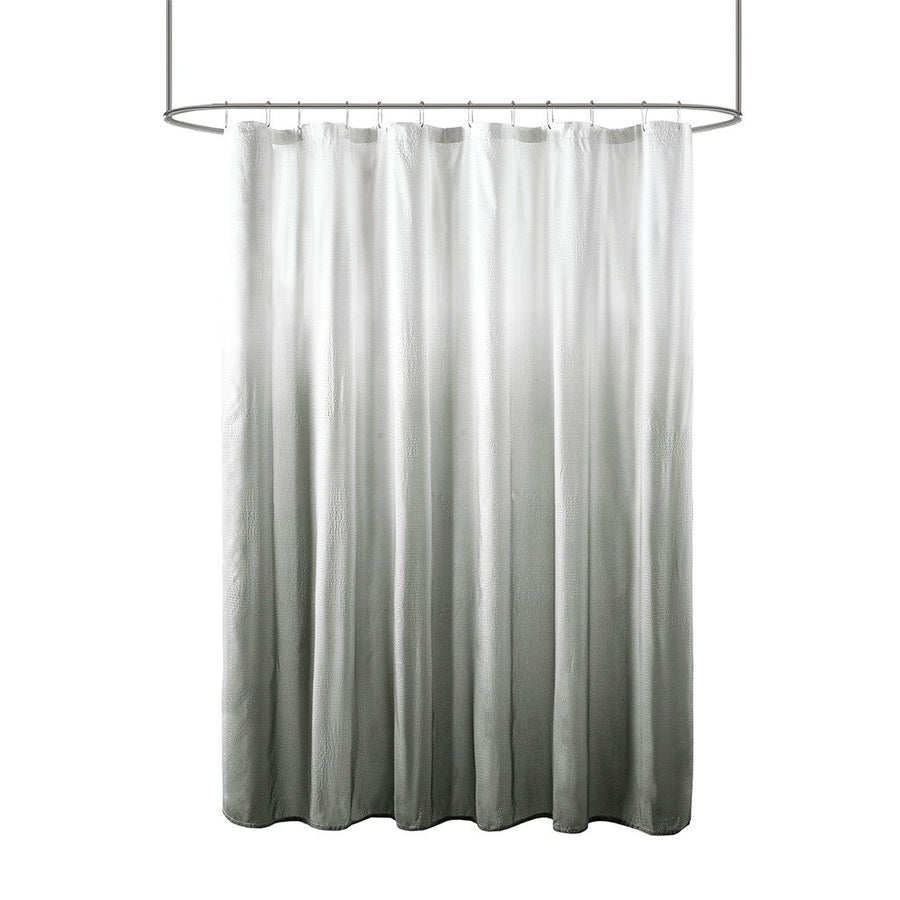 Gracie Mills Sid Modern Seersucker Ombre Printed Shower Curtain - GRACE-12814 Image 1