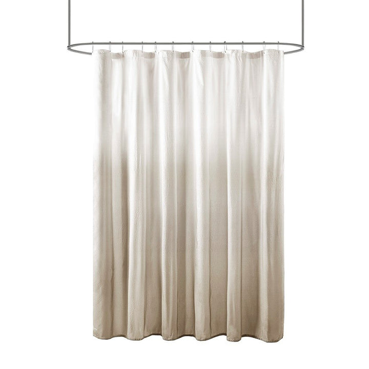 Gracie Mills Sid Modern Seersucker Ombre Printed Shower Curtain - GRACE-12814 Image 1