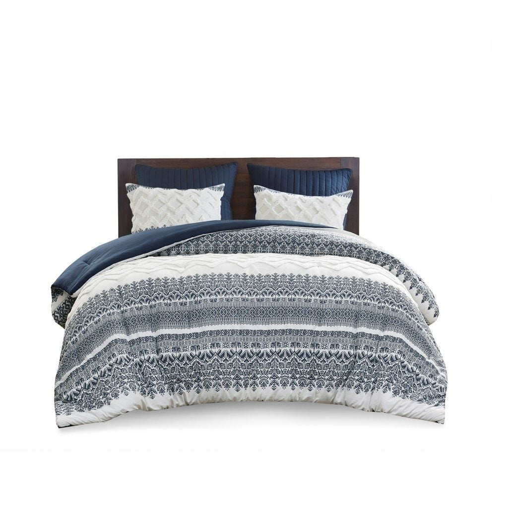 Gracie Mills Robbins 3-Piece Cotton Comforter Set with Chenille Tufting - GRACE-12889 Image 1