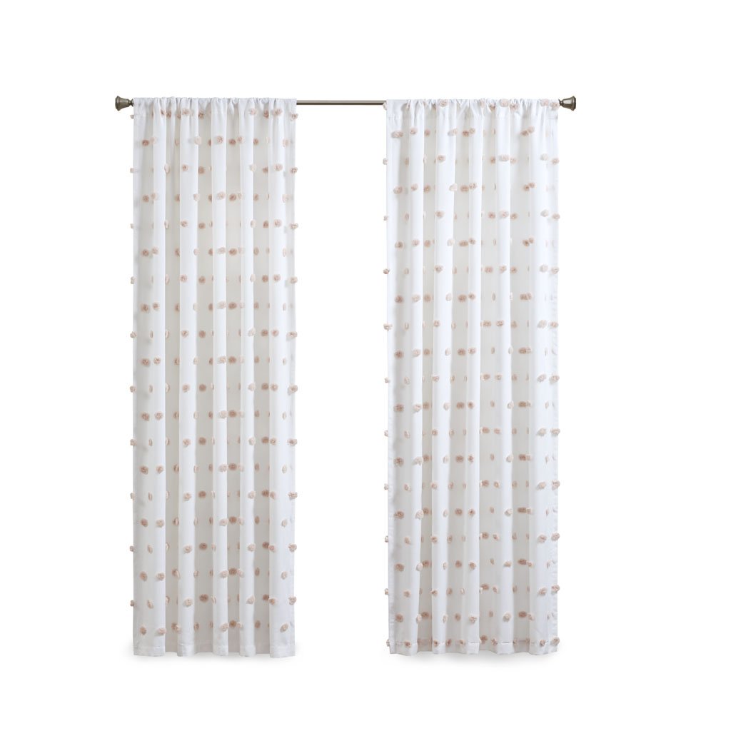 Gracie Mills Albert Lightweight Pom Pom Embellished Sheer Window Panel - GRACE-13018 Image 1