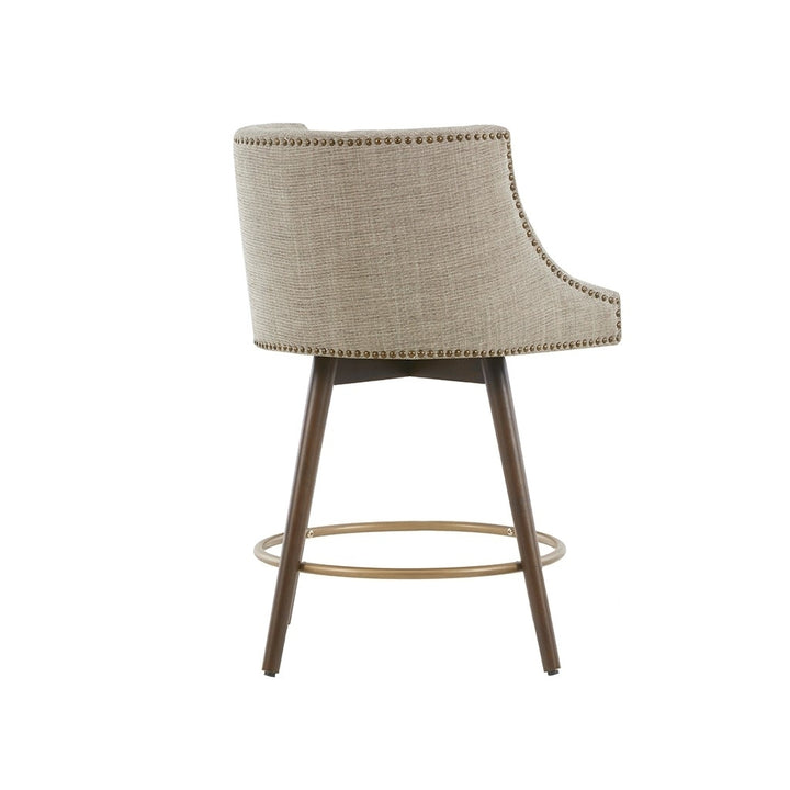 Gracie Mills Elmira Upholstered Swivel Counter Stool - GRACE-13070 Image 3