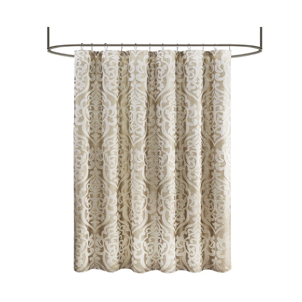 Gracie Mills Pineda Damask Jacquard Shower Curtain - GRACE-13150 Image 1