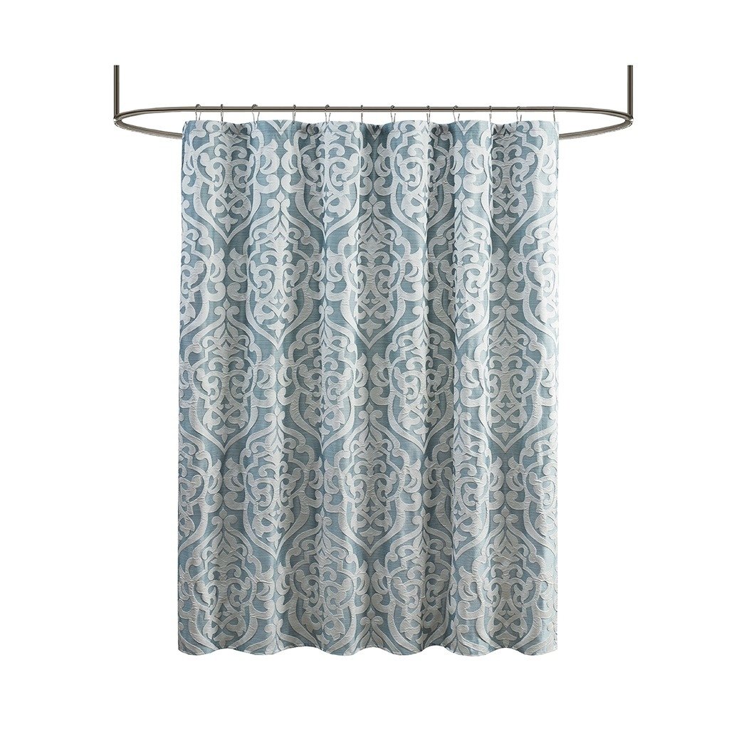 Gracie Mills Pineda Damask Jacquard Shower Curtain - GRACE-13150 Image 1