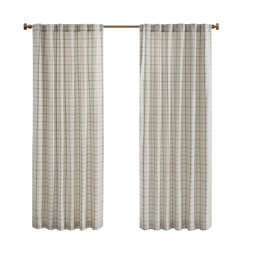 Gracie Mills Brianna Plaid Curtain Panel with Fleece Lining - GRACE-13262 Image 1