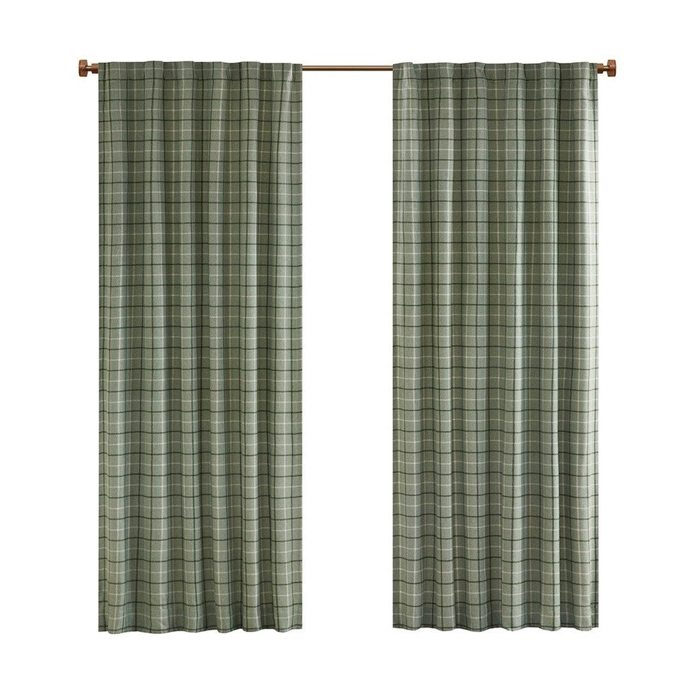Gracie Mills Brianna Plaid Curtain Panel with Fleece Lining - GRACE-13262 Image 2