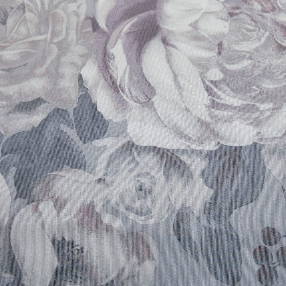 Gracie Mills Caelum Mauve Floral Print Voile Sheer Window Scarf - GRACE-13264 Image 2