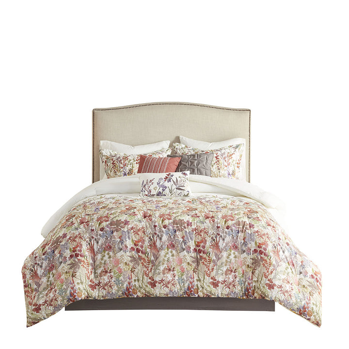 Gracie Mills Millicent 7-Piece Watercolor Floral Cotton Comforter Set - GRACE-13276 Image 1