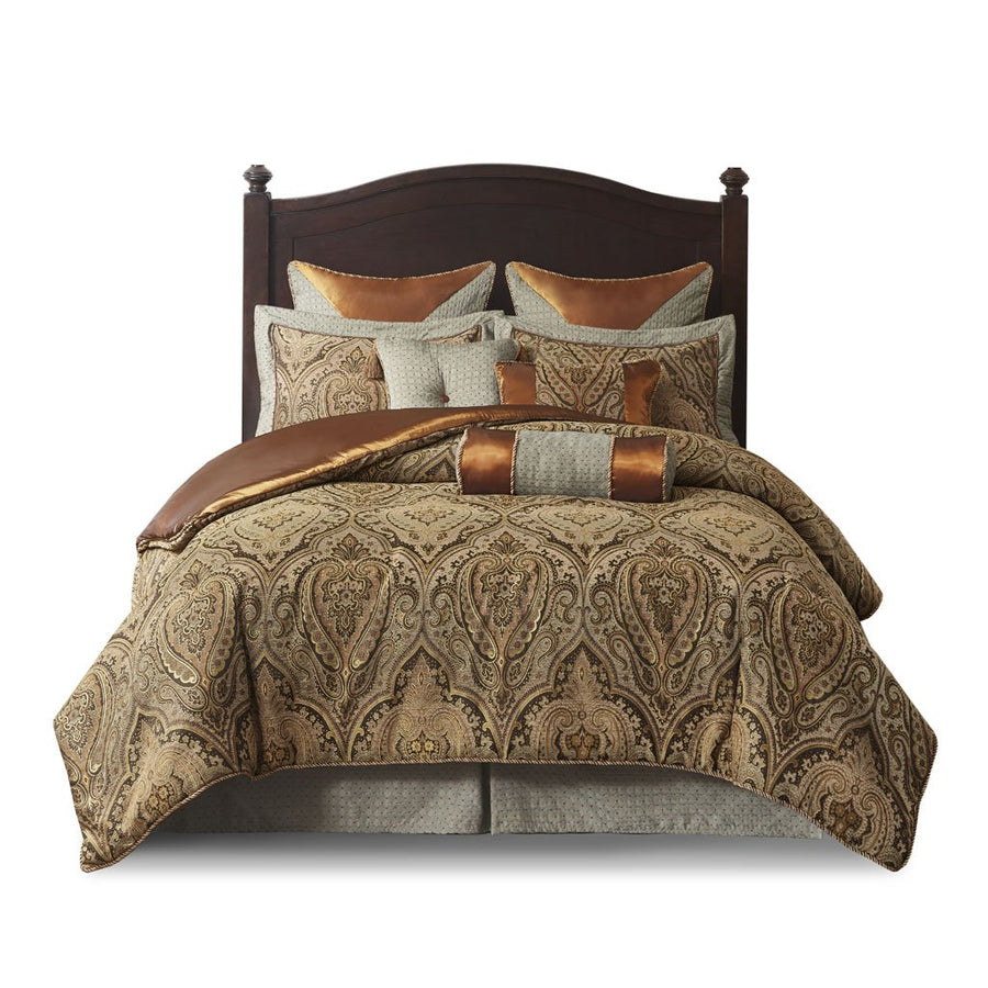 Gracie Mills Wilma 9-Piece Medallion Jacquard Comforter Set - GRACE-1327 Image 1