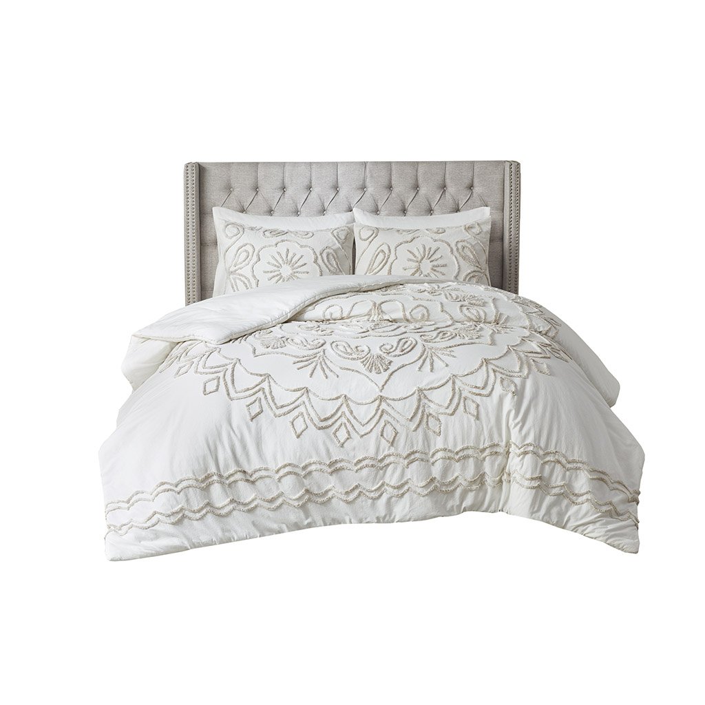 Gracie Mills Gertrude 3-Piece Tufted Cotton Chenille Comforter Set - GRACE-13390 Image 1