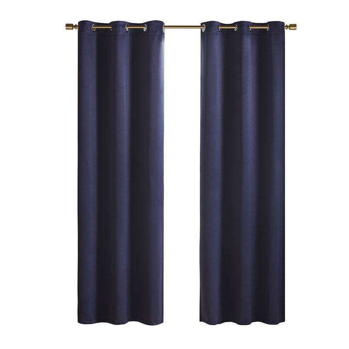 Gracie Mills Euphemia Solid Blackout Triple Weave Grommet Top Curtain Panel Pair - GRACE-13629 Image 5