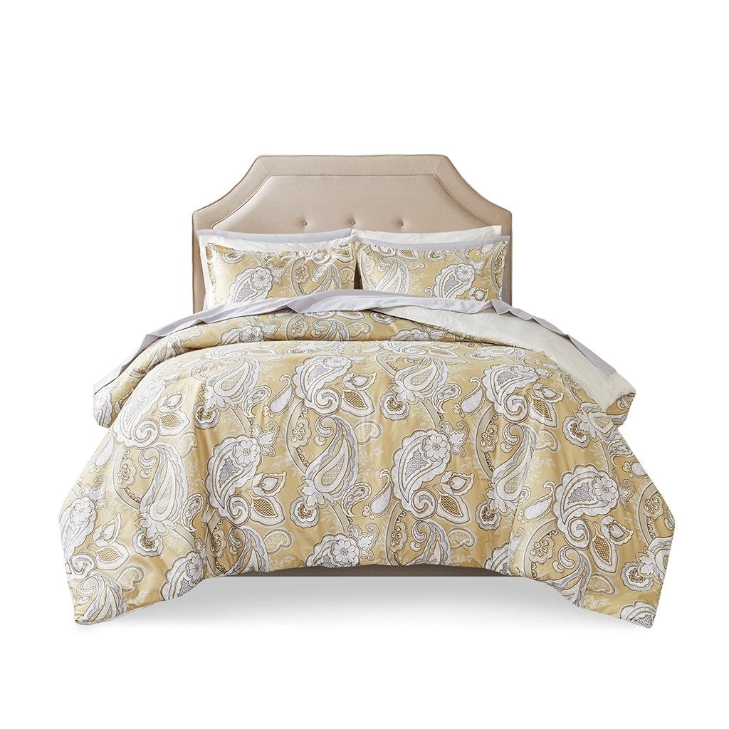 Gracie Mills Juarez 9-Piece Modern All over Paisley Print Comforter Set with Sheets - GRACE-13654 Image 3