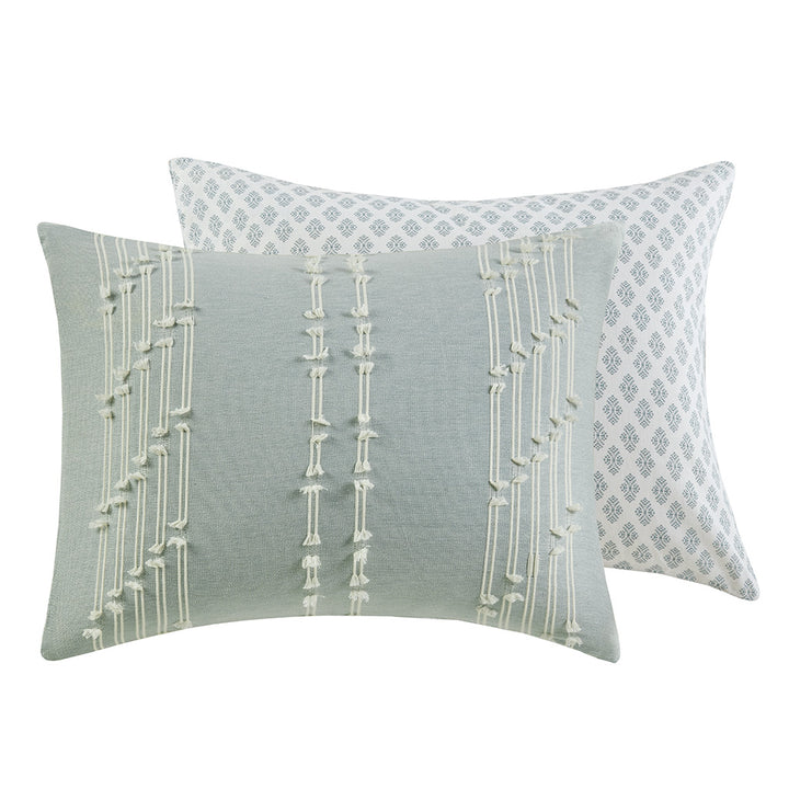 Gracie Mills Trujillo 3-Piece Embroidered Stripes Cotton Jacquard Comforter Set - GRACE-13820 Image 3