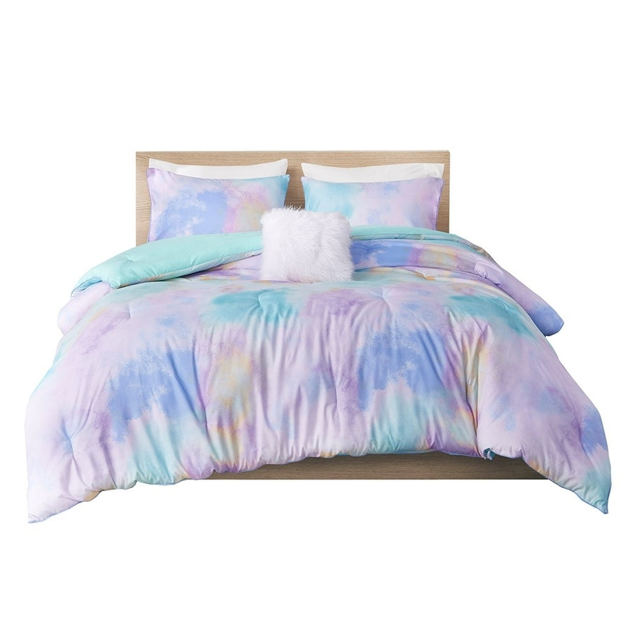 Gracie Mills Orion Dreamscape Watercolor Tie Dye Comforter Set with Cozy Throw Pillow - GRACE-14068 Image 1