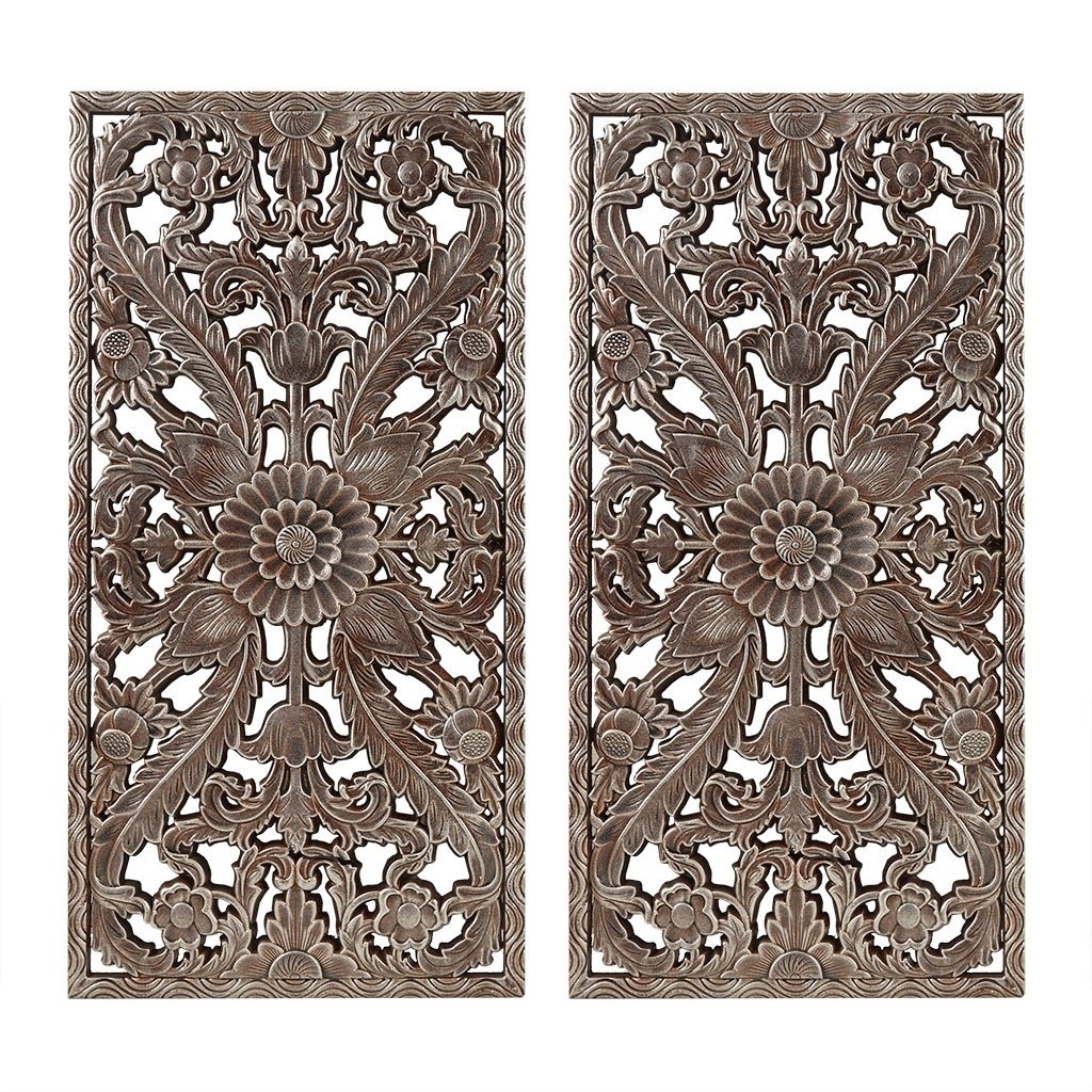 Gracie Mills Tammie Distressed Carved Wood Set - GRACE-14041 Image 4