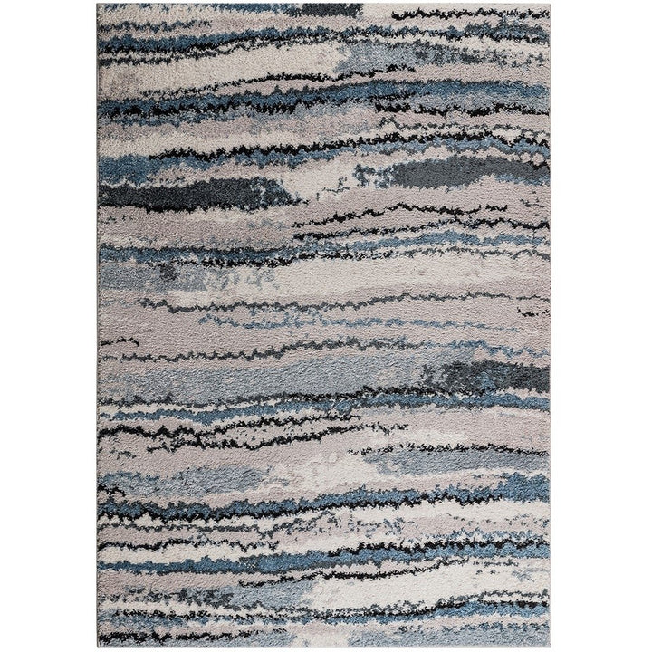 Gracie Mills Lilibeth Watercolor Abstract Stripe Woven Super Soft Hight Pile Area Rug - GRACE-14259 Image 1