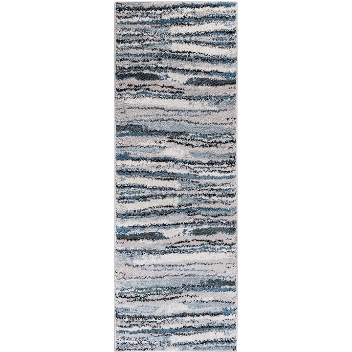 Gracie Mills Lilibeth Watercolor Abstract Stripe Woven Super Soft Hight Pile Area Rug - GRACE-14259 Image 6
