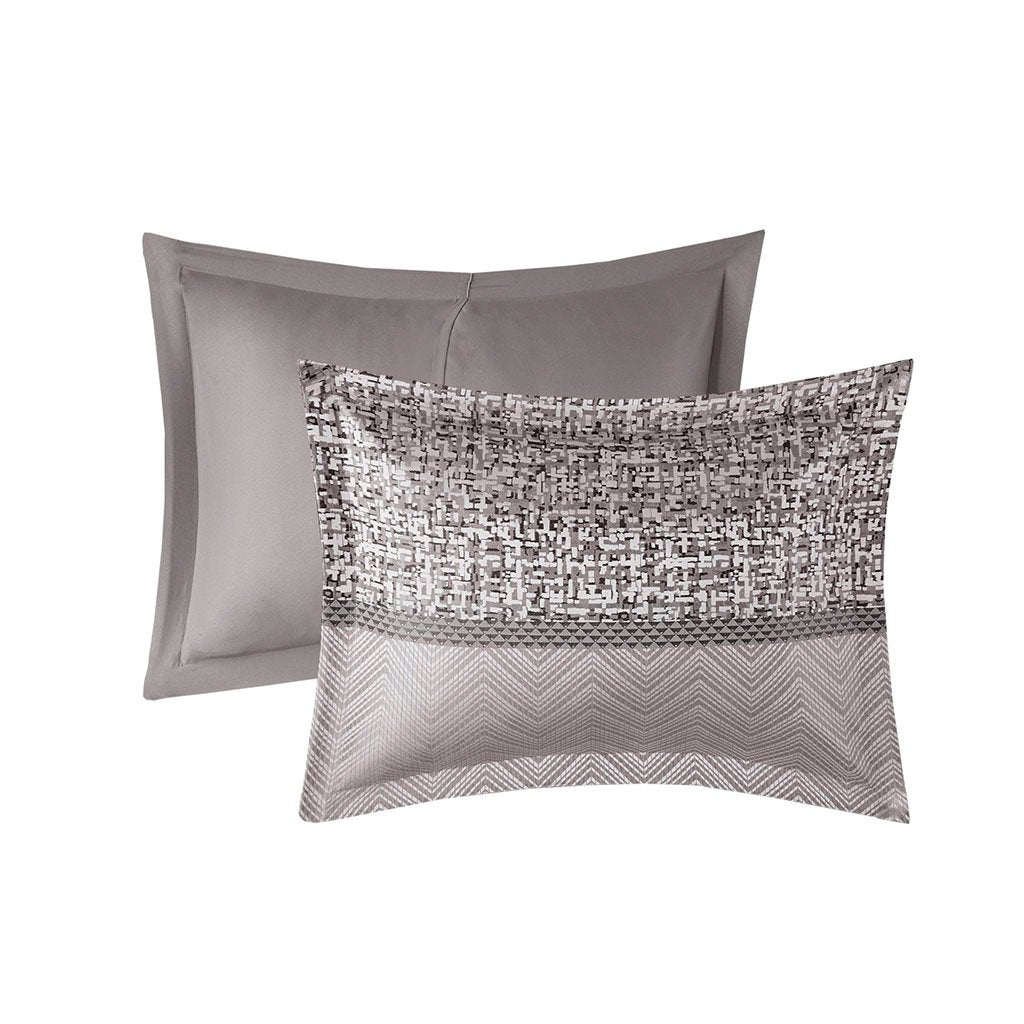 Gracie Mills Hickman 7-Piece Transitional Striped Jacquard Comforter Set - GRACE-14306 Image 2