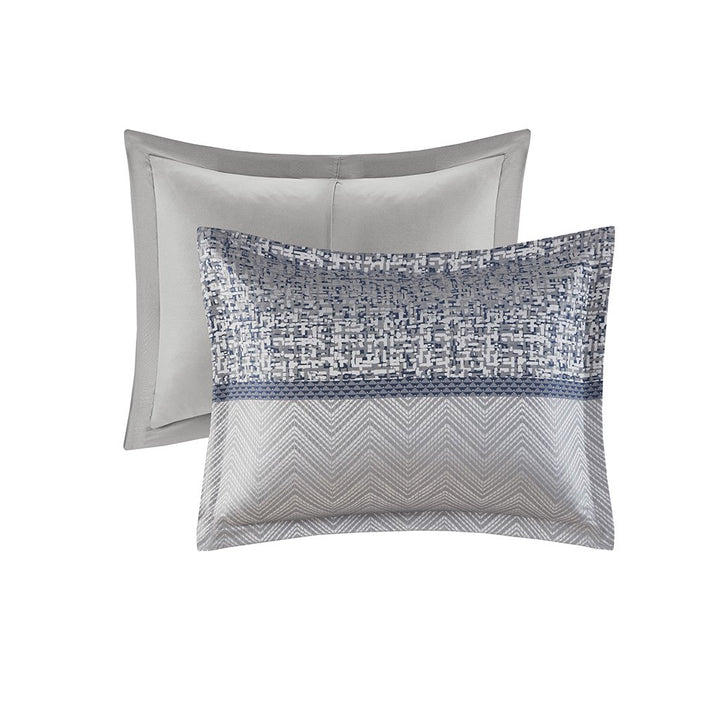 Gracie Mills Hickman 7-Piece Transitional Striped Jacquard Comforter Set - GRACE-14306 Image 7