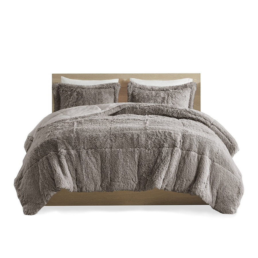 Gracie Mills Susie Contemporary Shaggy Long faux Comforter Set - GRACE-14335 Image 1