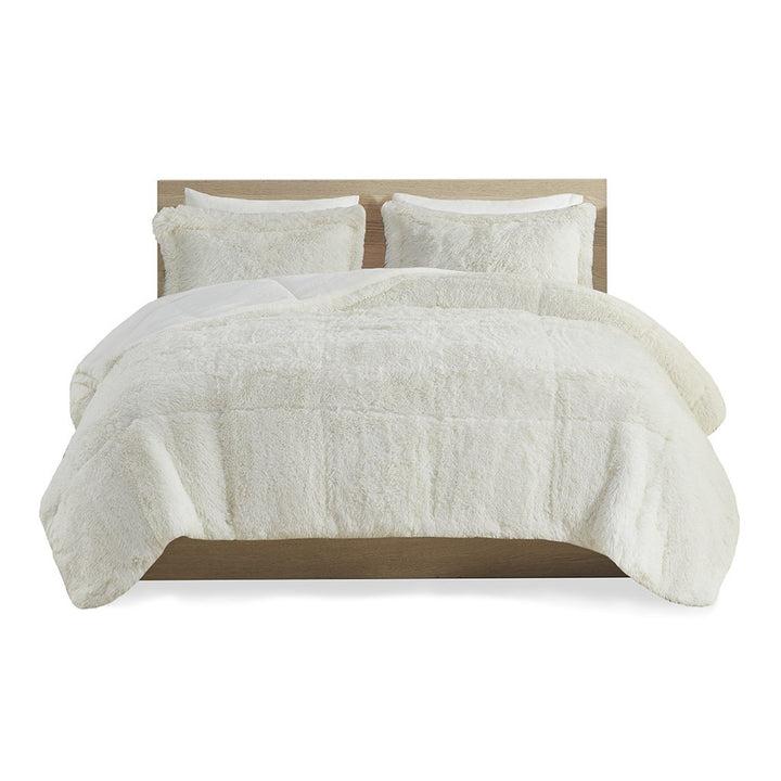 Gracie Mills Susie Contemporary Shaggy Long faux Comforter Set - GRACE-14335 Image 1