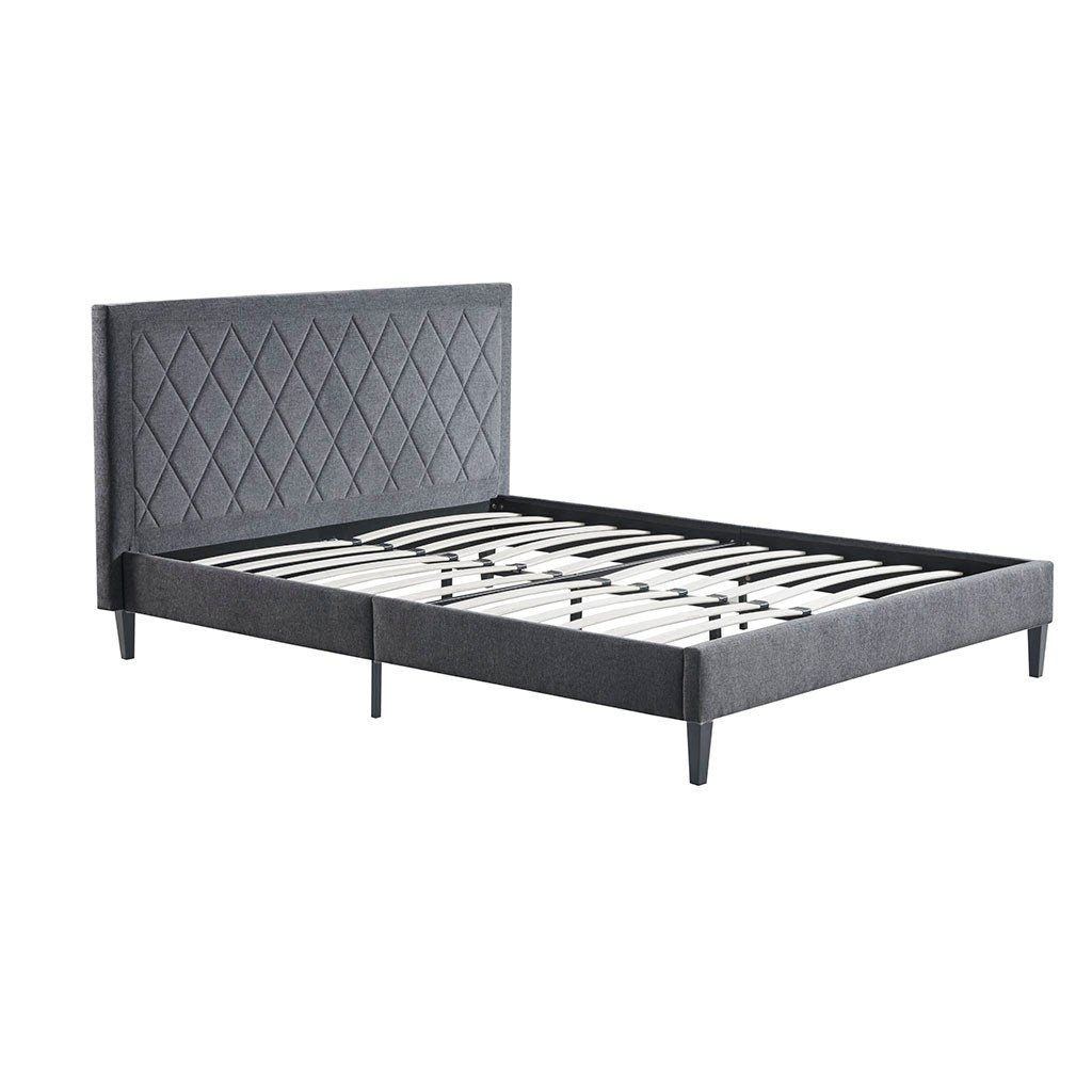 Gracie Mills Kacy Quilted Upholstered Platform Bed Frame - GRACE-14365 Image 1