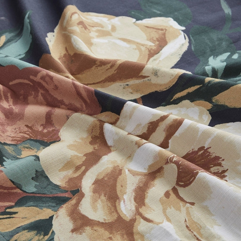 Gracie Mills Mata Floral Print Cotton Boucle Shower Curtain - GRACE-14491 Image 2