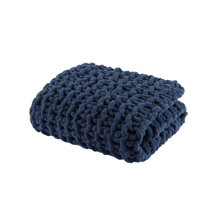 Gracie Mills Dana Handmade Chenille Chunky Knit Throw Blanket - GRACE-14482 Image 1