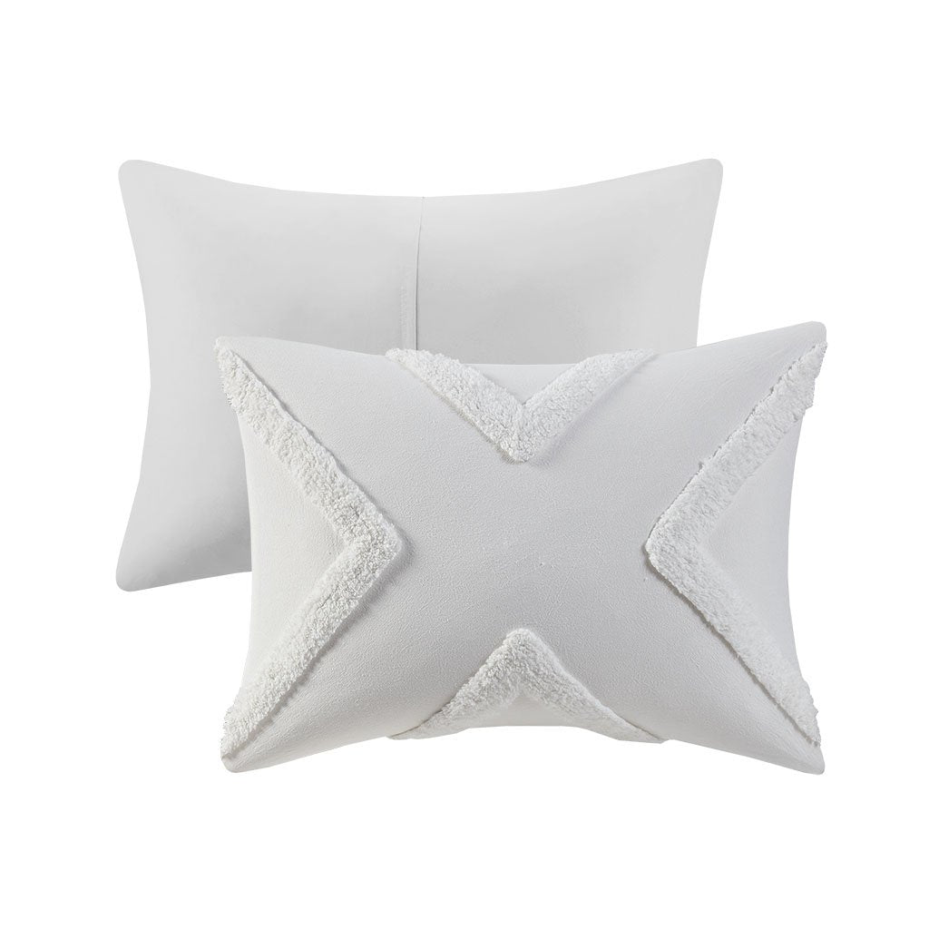 Gracie Mills Solange Modern Geometric Cotton Chenille Duvet Cover Set - GRACE-14753 Image 2