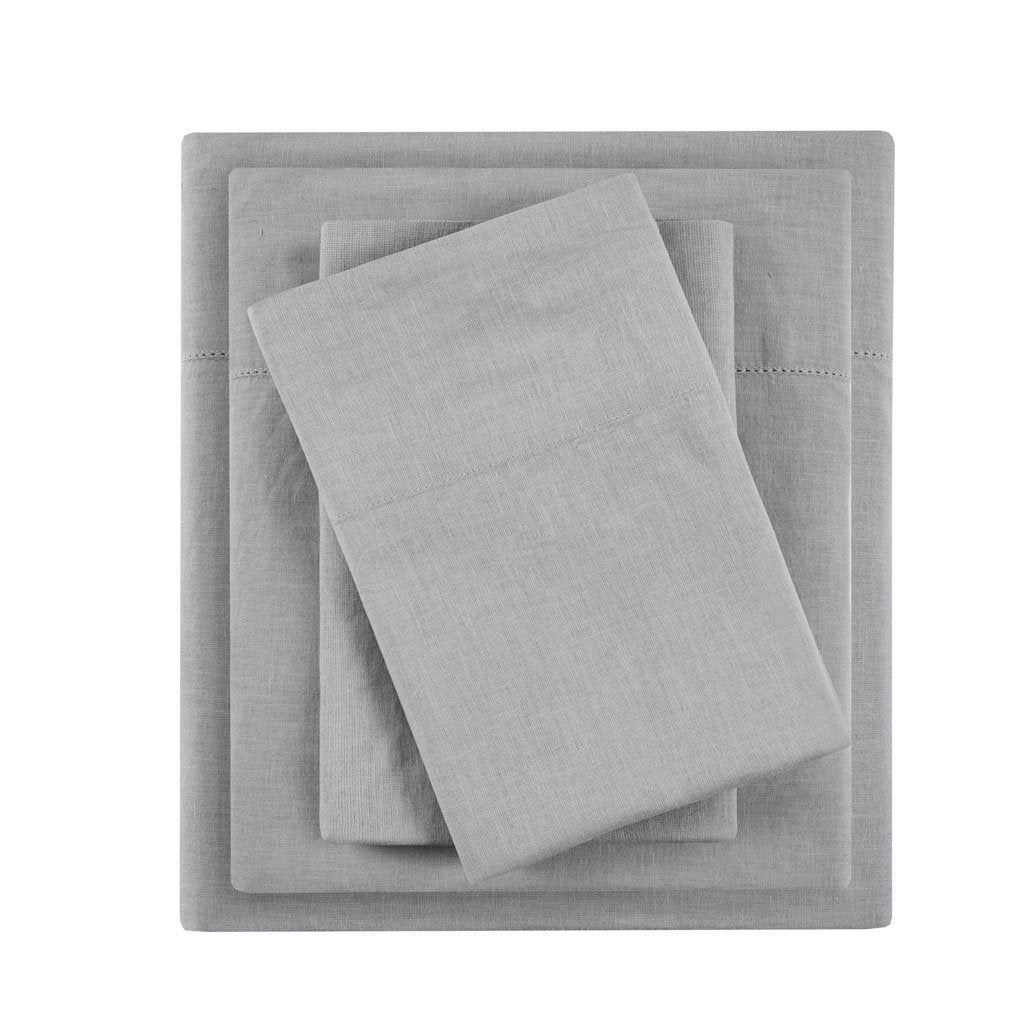 Gracie Mills Arden 4-Piece Breathable Linen Blend Sheet Set - GRACE-14766 Image 1