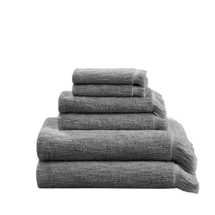 Gracie Mills Janell 6 Piece Terry Cotton Dobby Slub Towel Set - GRACE-14861 Image 6