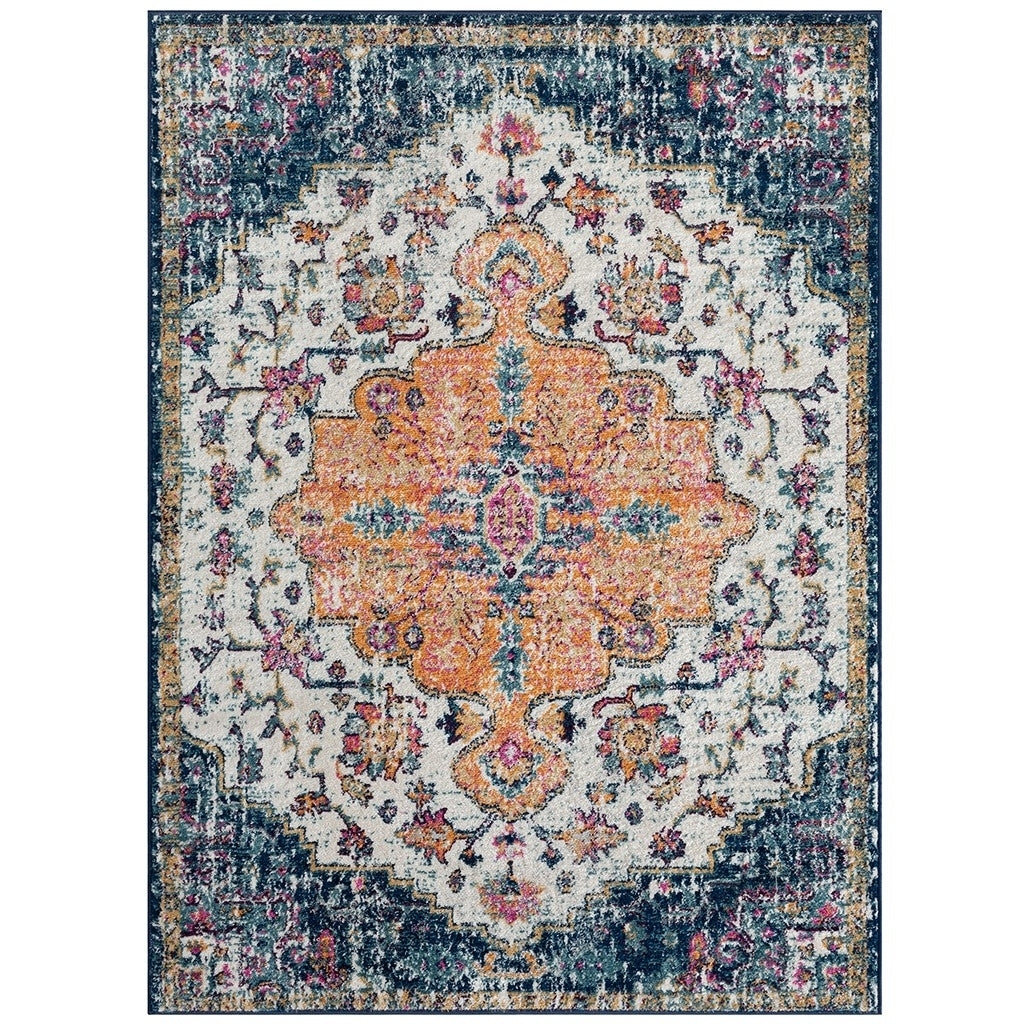 Gracie Mills Elmira Boho Medallion Woven Medium Soft Pile Area Rug - GRACE-14909 Image 1