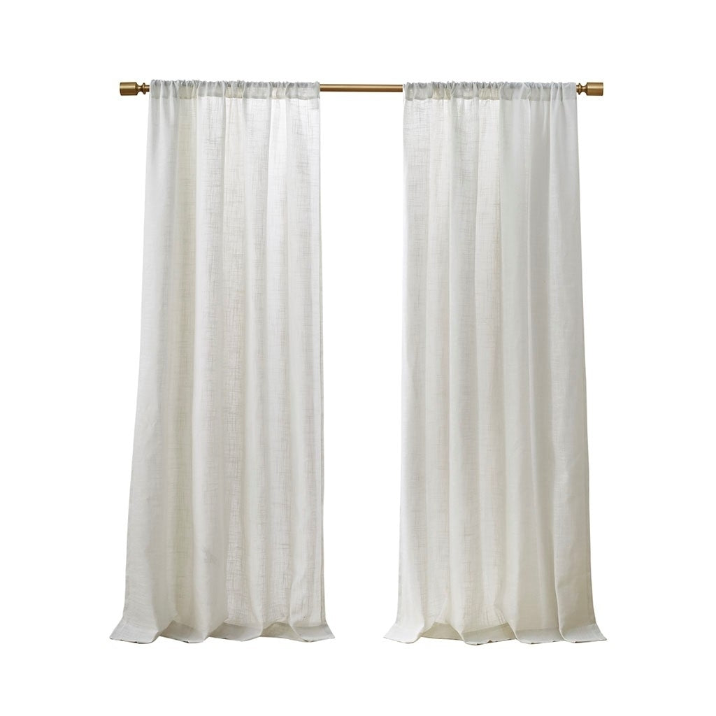 Gracie Mills Eulalie Light Filtering Linen Blend Lightweight Curtain Panel Pair - GRACE-14978 Image 1