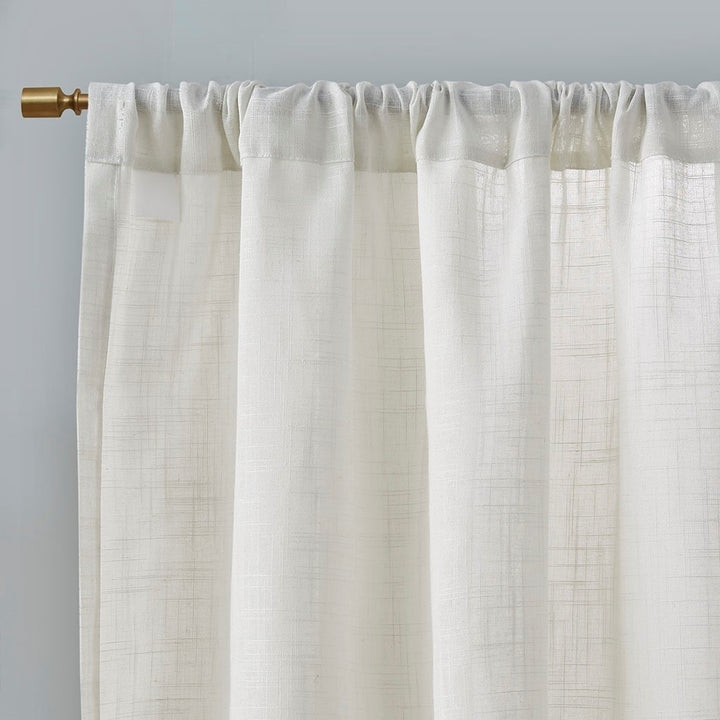 Gracie Mills Eulalie Light Filtering Linen Blend Lightweight Curtain Panel Pair - GRACE-14978 Image 3