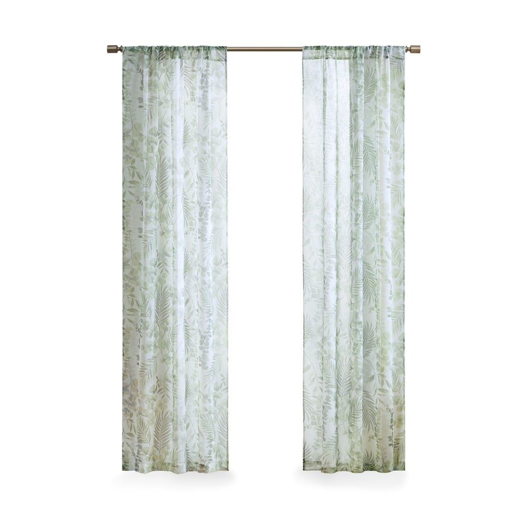 Gracie Mills Ascella Botanical Printed Lightweight Sheer Window Pair - GRACE-14994 Image 5