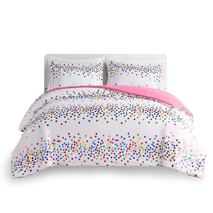 Gracie Mills Domhnall Rainbow Iridescent Metallic Dot Comforter Set - GRACE-15142 Image 1