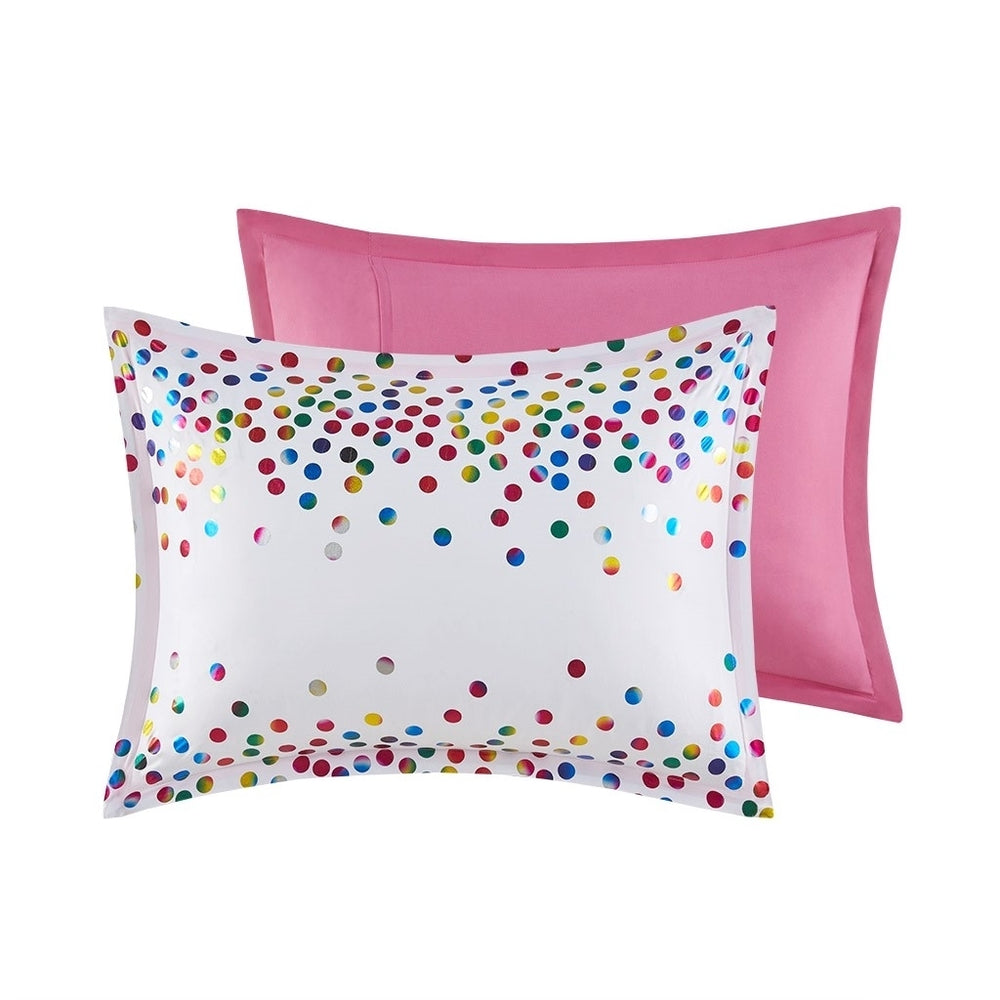 Gracie Mills Domhnall Rainbow Iridescent Metallic Dot Comforter Set - GRACE-15174 Image 2