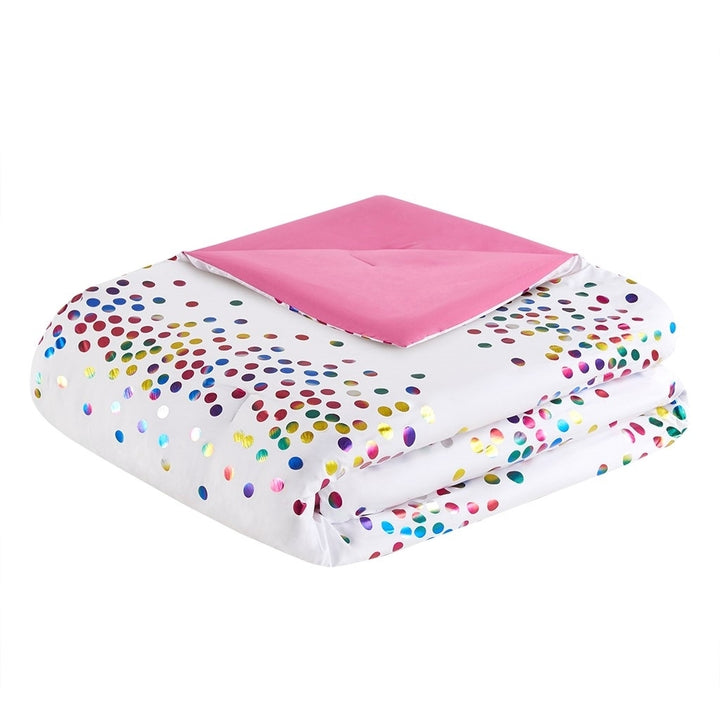 Gracie Mills Domhnall Rainbow Iridescent Metallic Dot Comforter Set - GRACE-15174 Image 3