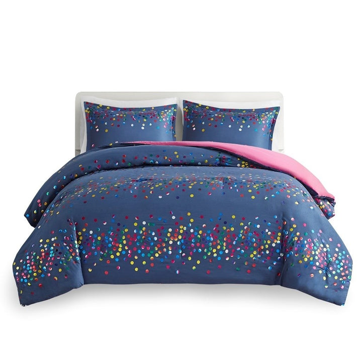 Gracie Mills Domhnall Rainbow Iridescent Metallic Dot Comforter Set - GRACE-15174 Image 1