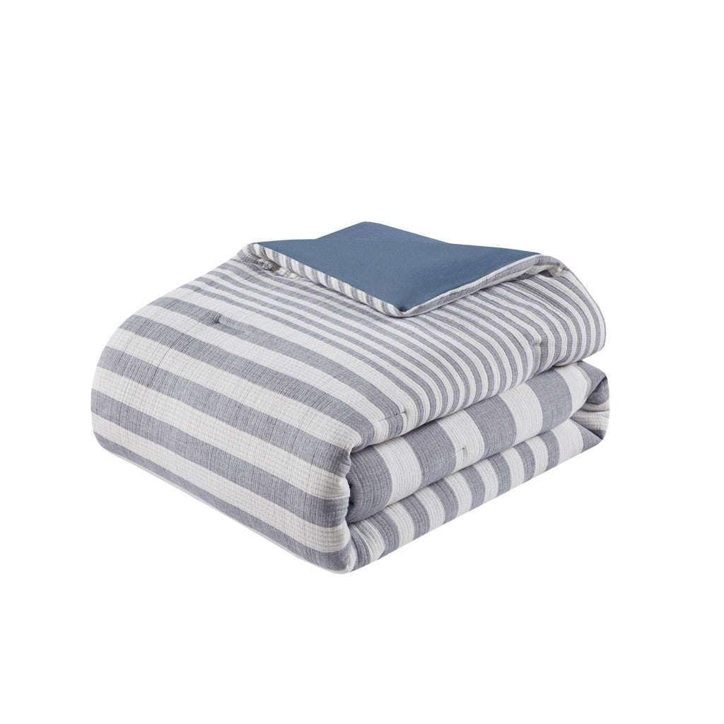 Gracie Mills Diego 5-Piece Coastal Oversized Cotton Stripe Comforter Set - GRACE-15246 Image 4