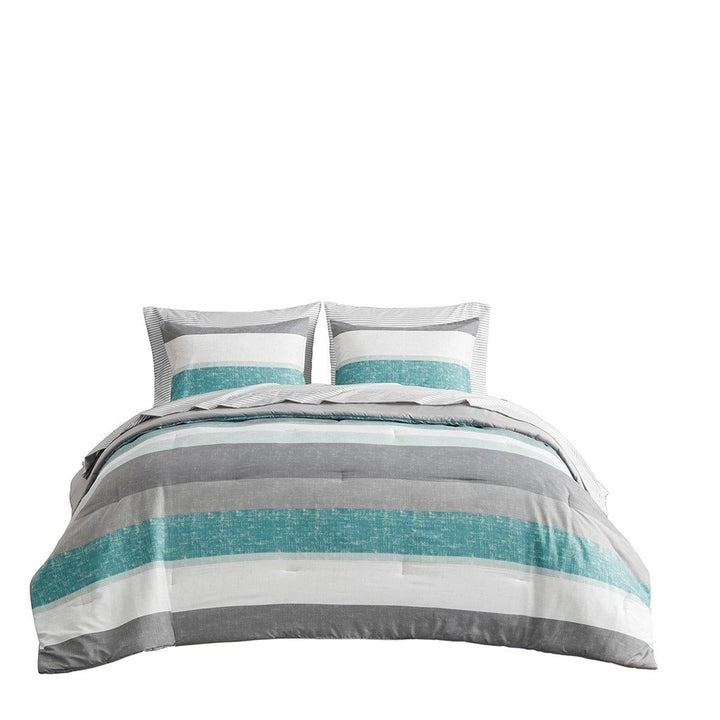 Gracie Mills Ware Striped Comforter Set with Bed Sheets - GRACE-15243 Image 1